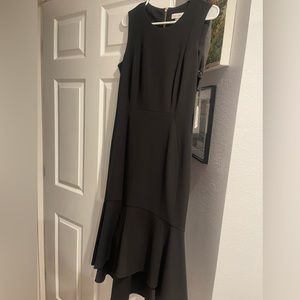 Black mid calf cocktail dress